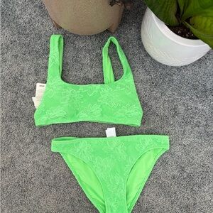 Aerie Neon Green Bikini Set
